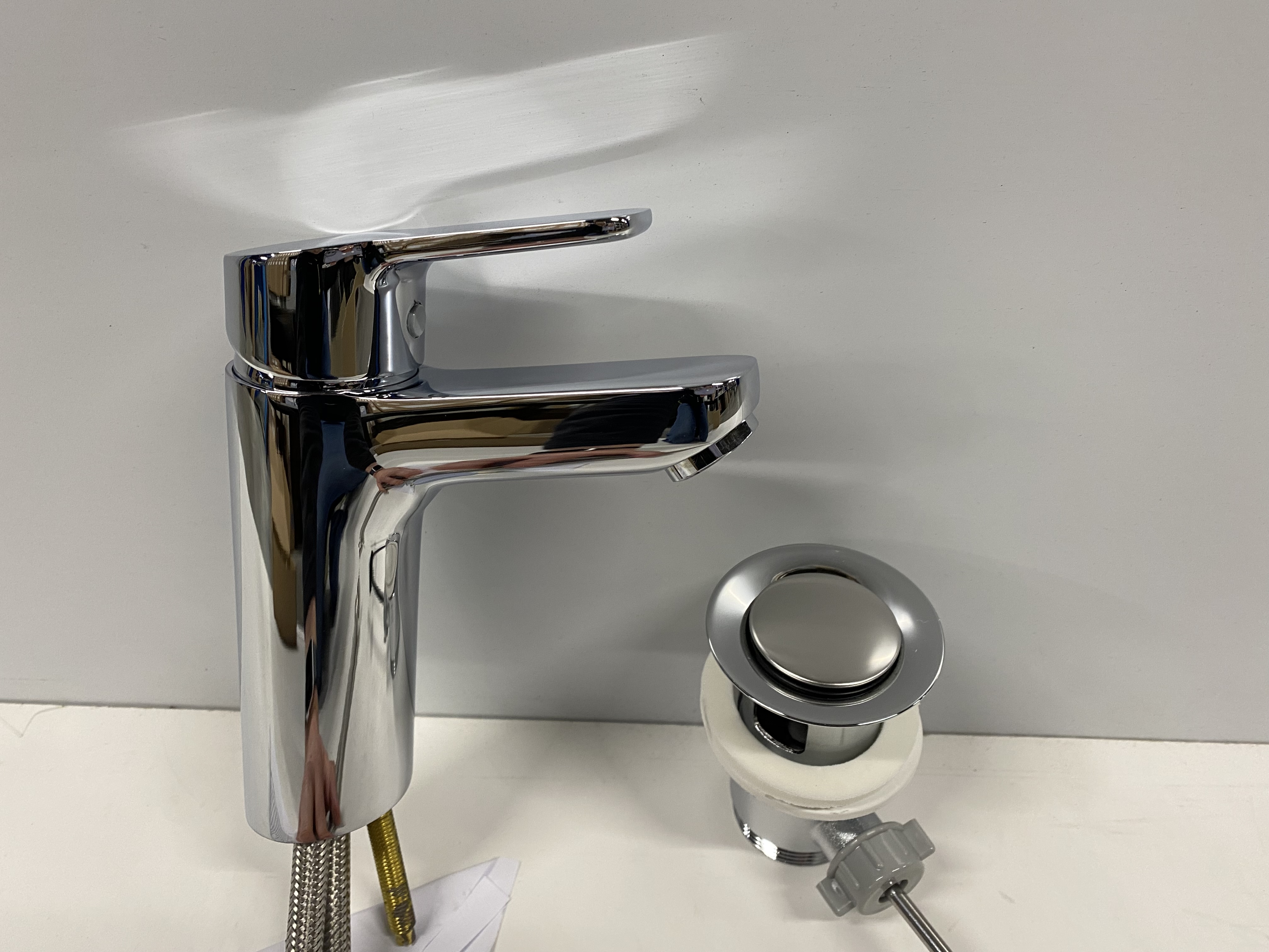 Waschtischbatterie - EHM "delphis living" chrom mit Ablaufgarnitur